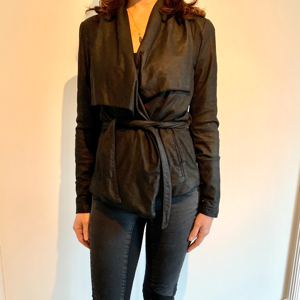Vince Leather Coat Xs